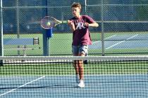 Robert Vendettoli/Boulder City Review Roman Rose, a senior on this year's boys tennis team, is ...