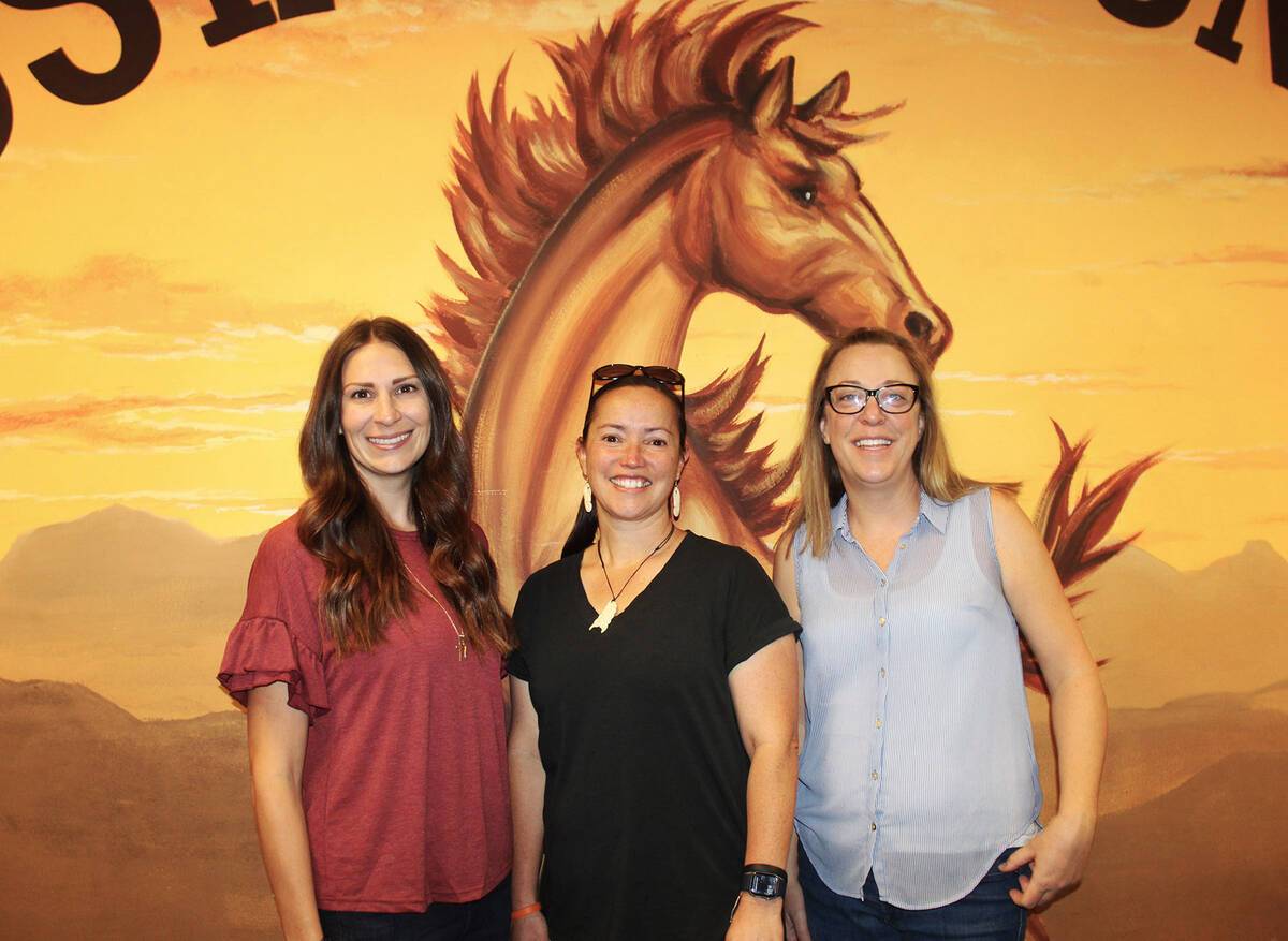New teachers at Andrew J. Mitchell Elementary are (from left) Christine Caben, Kara Larsen and ...