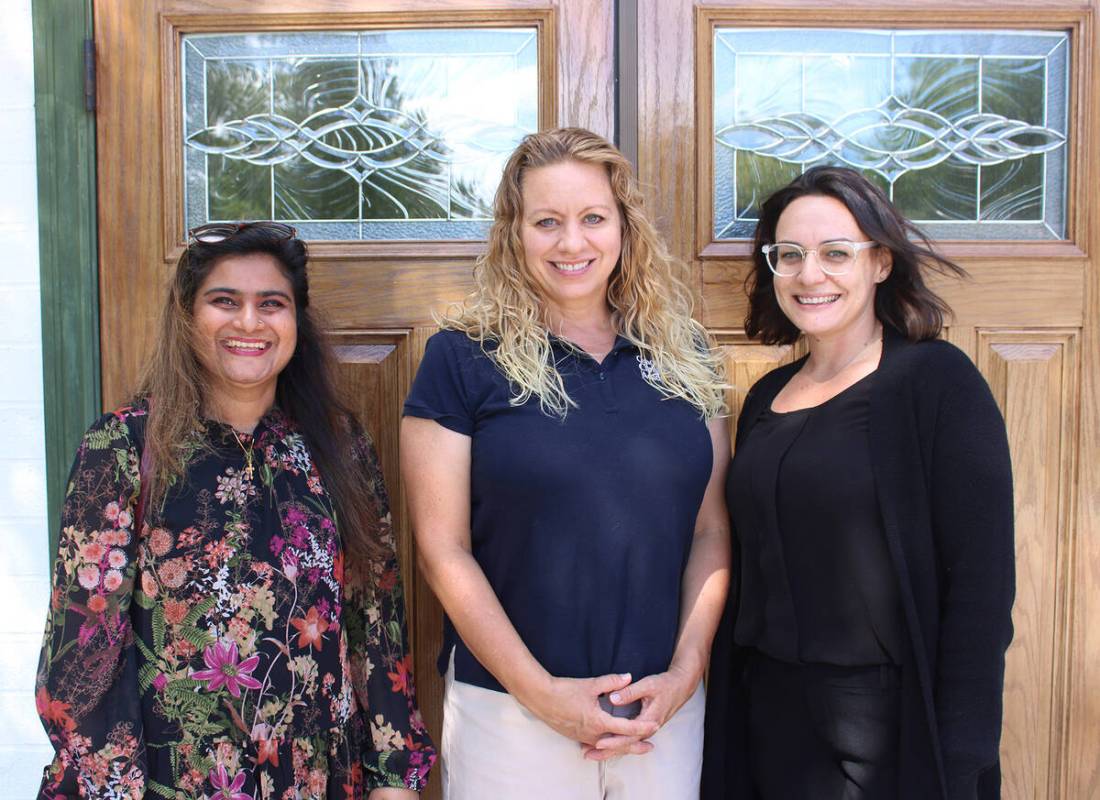 Grace Christian Academy’s new teachers are (from left) Peace Morris, Colleen Fay and An ...