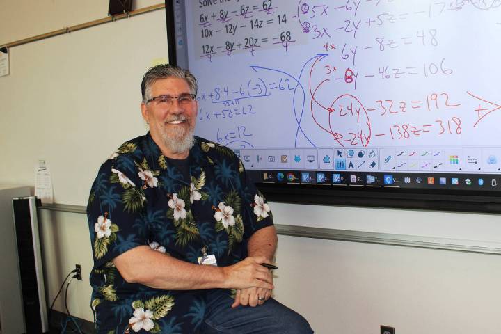 Ron Eland/Boulder City Review Bill Strachan in his BCHS classroom, where he’s been teaching ...