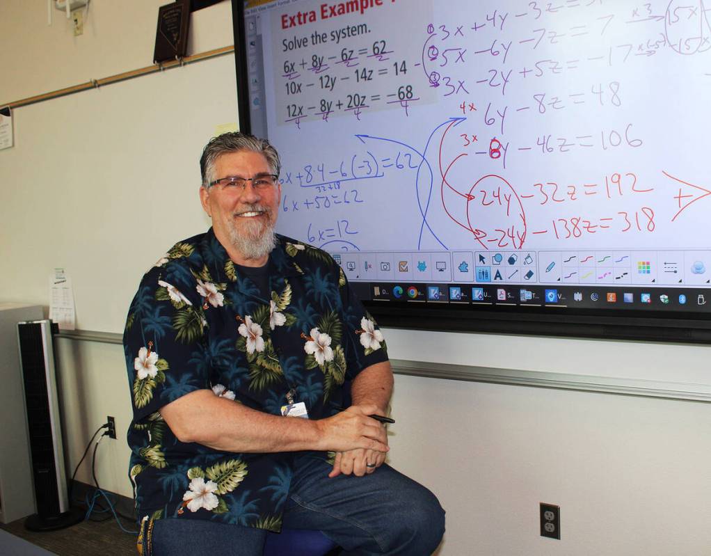 Ron Eland/Boulder City Review Bill Strachan in his BCHS classroom, where he’s been teaching ...