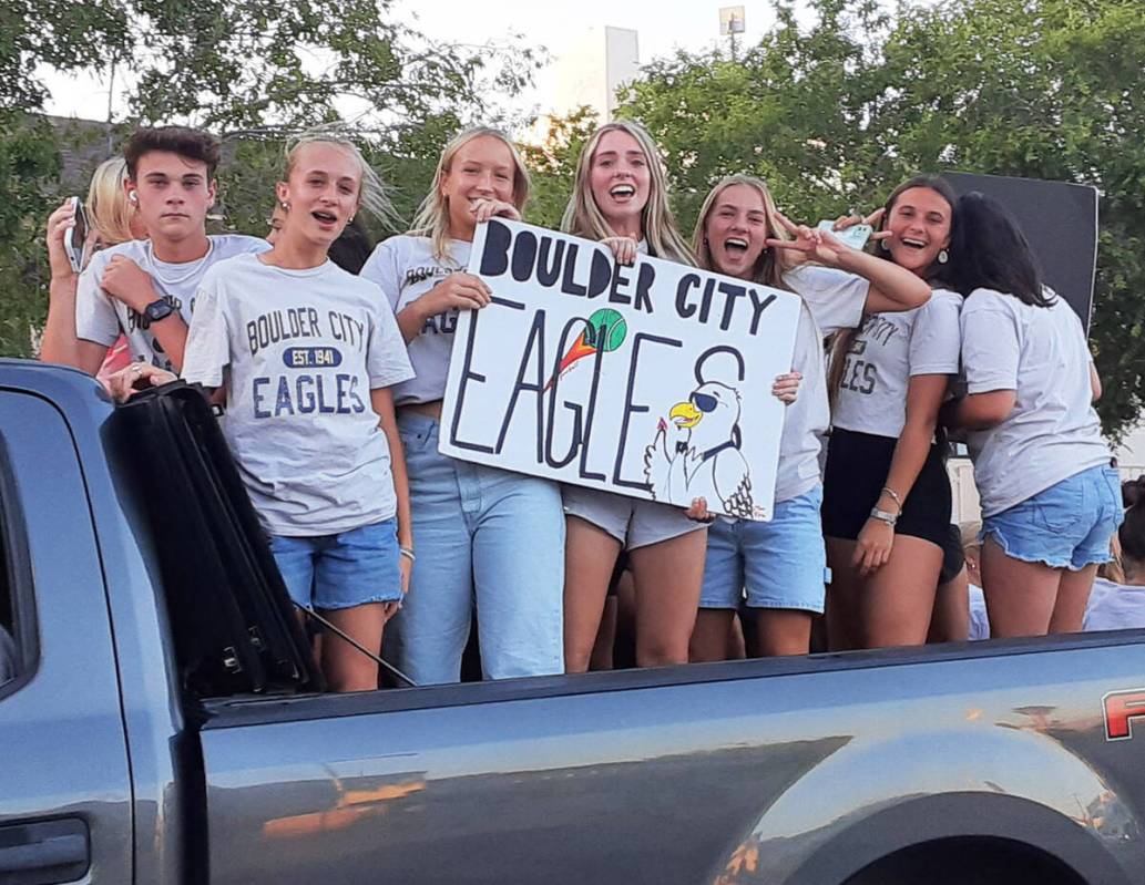 Showing their school spirit were boys and girls from the BCHS tennis teams.