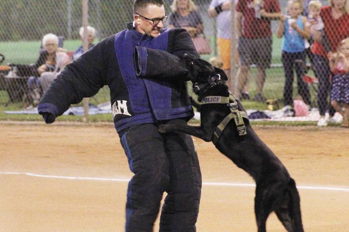 Ron Eland/Boulder City Review Tuesday night's National Night Out drew hundreds to Veterans Memo ...