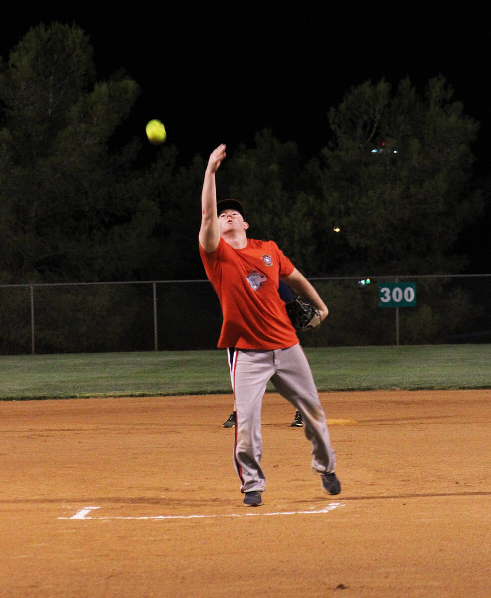 Ron Eland/Boulder City Review The annual softball game at National Night Out between the Boulde ...