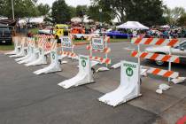 Ron Eland/Boulder City Review Median-made barriers, such as these at the recent Wurst Festival, ...