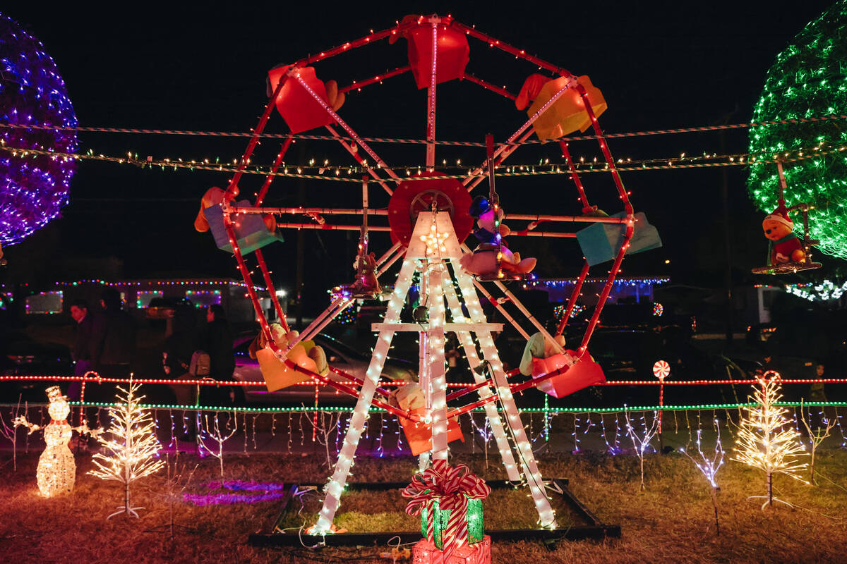 Christmas lights and decor are seen at the home of Dale Ryan and Dyanah Musgrave on Sunday, Dec ...