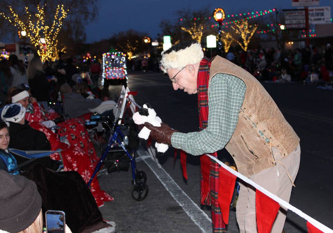 Boulder City Mayor Joe Hardy walked the parade route greeting those in the audience.