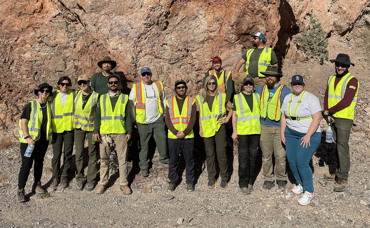 Shown are those who helped with the graffiti cleanup throughout LMNRA.