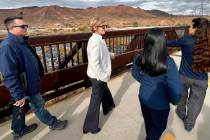 (Courtesy photo) Congresswoman Susie Lee, Bureau of Reclamation Commissioner Camille Touton and ...
