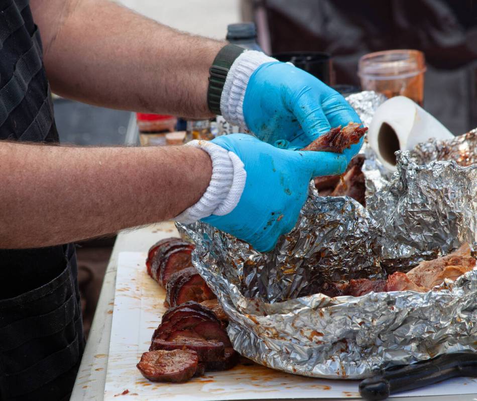 (Linda Evans/FotoDiva Images) Contestants in the Best Dam Barbecue spent many hours prepping th ...