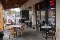 Ron Eland/Boulder City Review Outdoor seating, such as at Boulder City Company Store, can be fo ...
