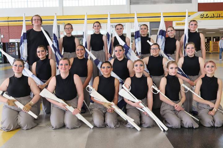 Photo courtesy Joanna Strachan Members of the Boulder City High School Winterguard team.