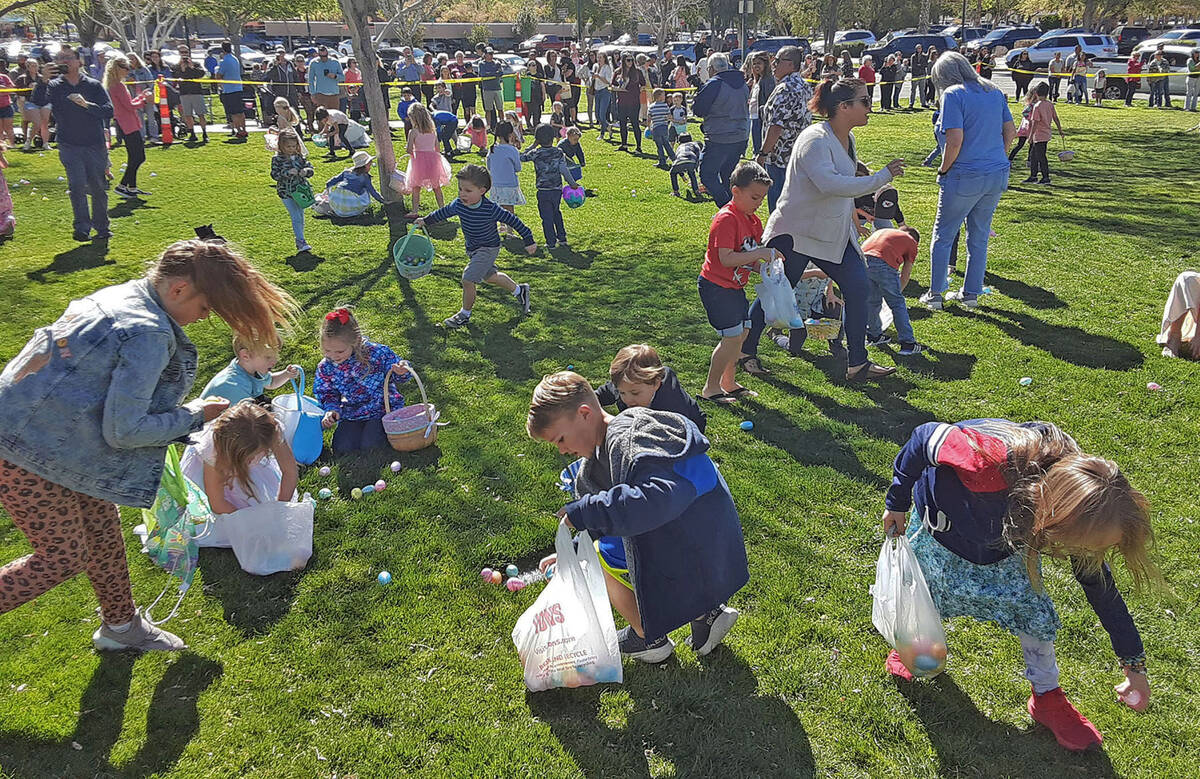 Ron Eland/Boulder City Review Las year's Easter Egg Hunt, seen here, was the first time the cit ...