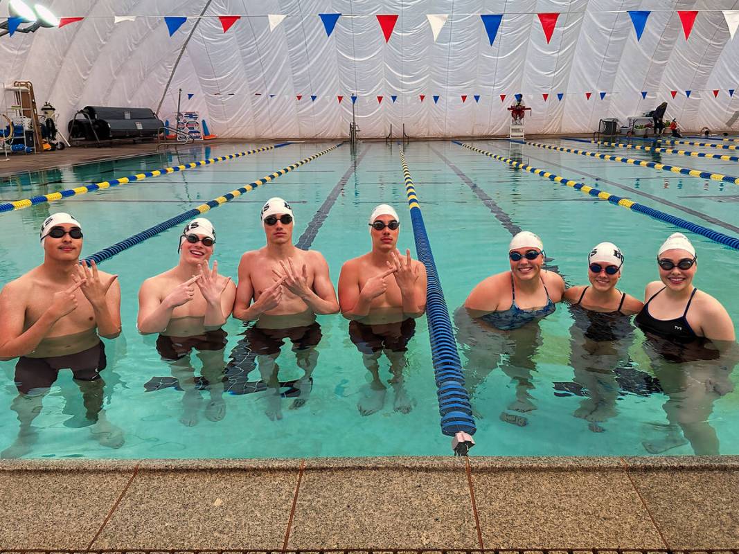 Robert Vendettoli/Boulder City Review Vincent Freiburger, (from left) Brigham Jensen, Troy Higl ...