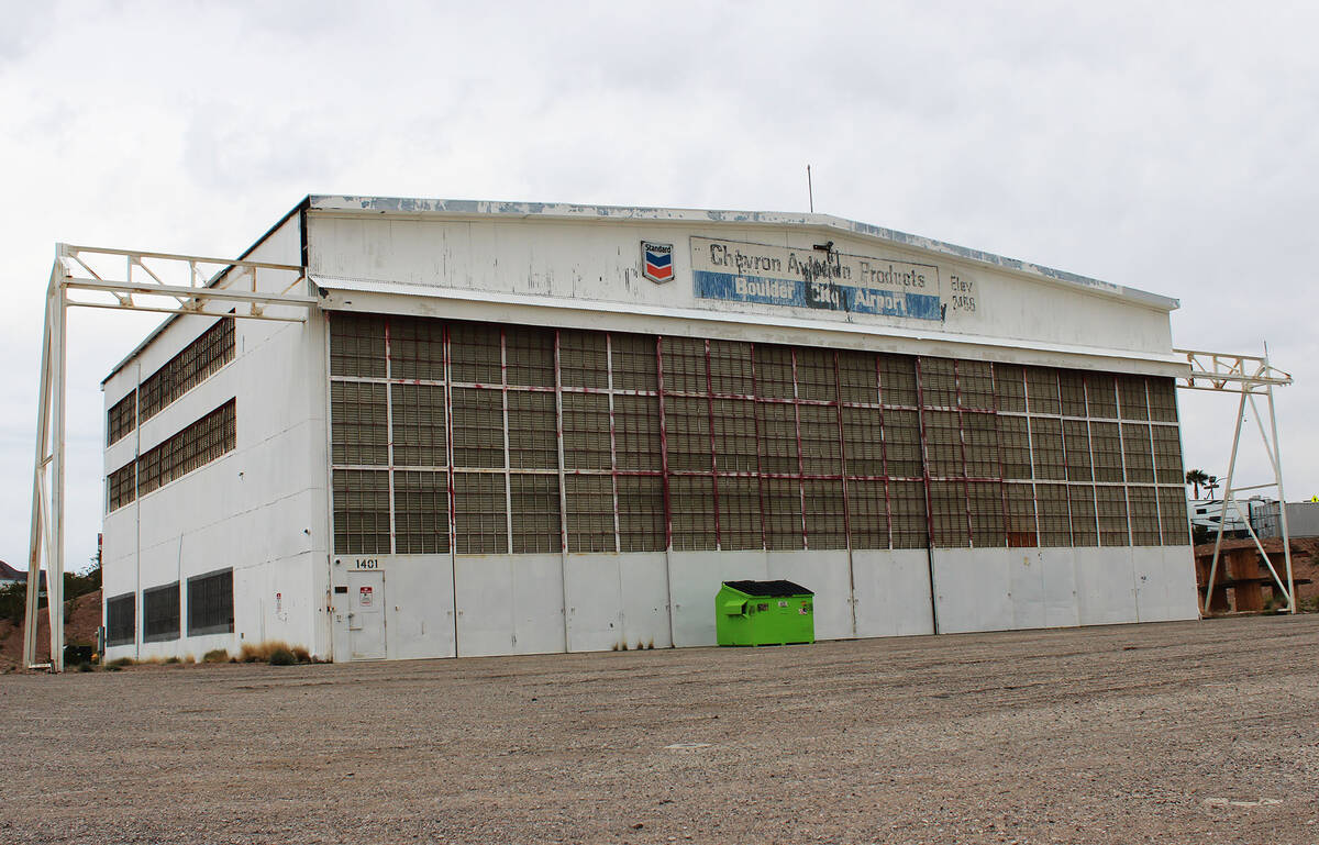 Ron Eland/Boulder City Review The old hangar at what was once Bullock Field and then the Boulde ...