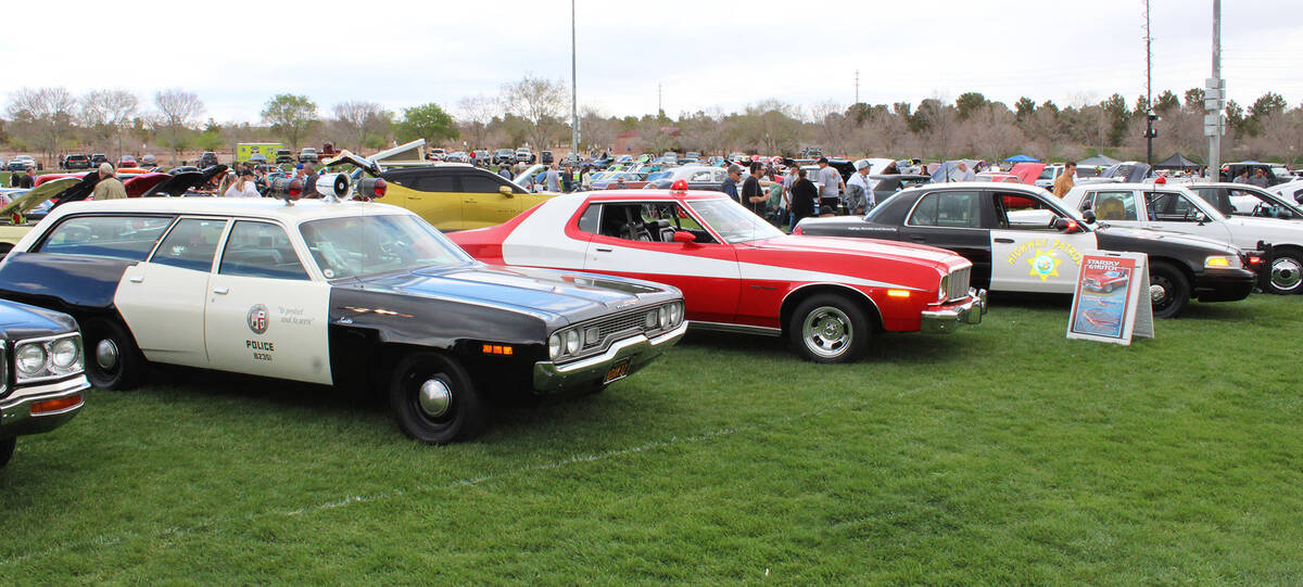 Law enforcement vehicles from various agencies and eras were on display Saturday, including tho ...