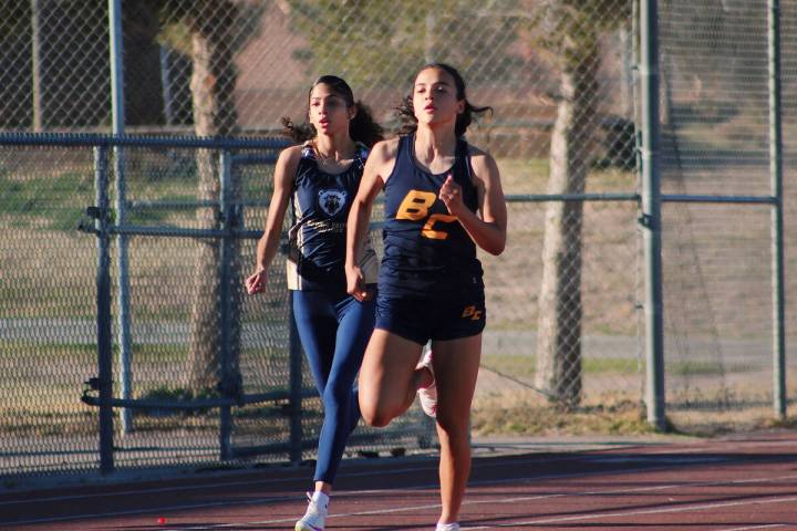 Photo courtesy Mark Misuraca Sophomore Sancha Jenas-Keogh races past the competition on March 2 ...
