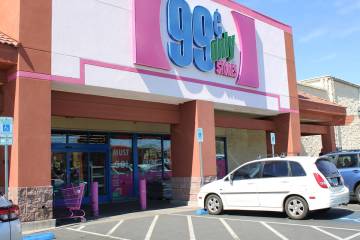 Ron Eland/Boulder City Review A sign outside of the 99 Cent Only store states that “Everythi ...