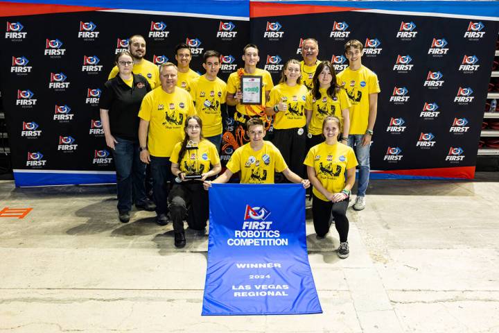 Photo courtesy of Yenor Photos BCHS High Scalers robotics team with the winner’s banner from ...