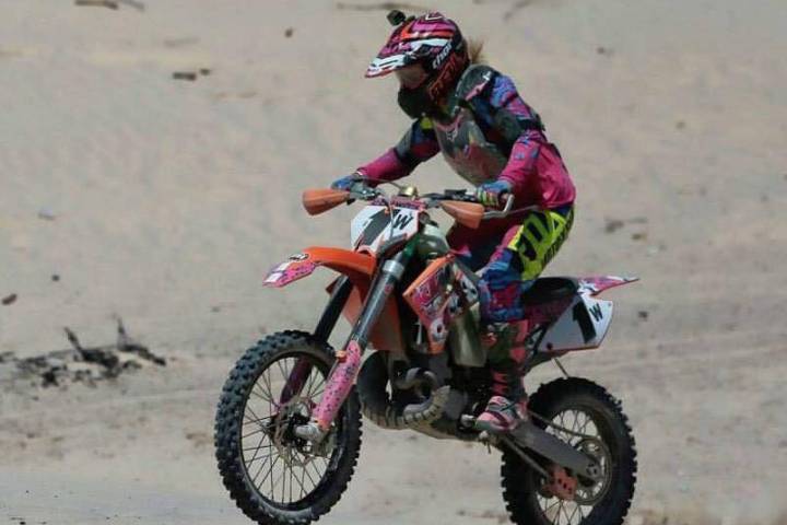 Photo courtesy of Krista Conway Boulder City native Krista Conway practices for the Mint 400 of ...