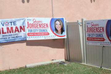 Ron Eland/Boulder City Review Now that election season is here, political signs have been popp ...