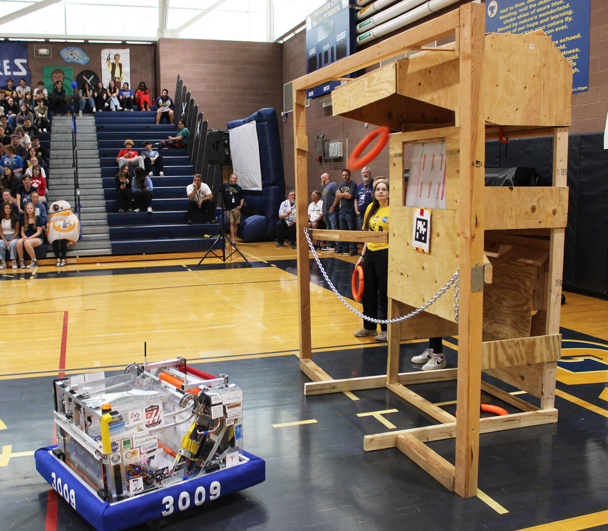 The BCHS robotics team displayed their award-winning robot Friday as it not only picked up plas ...