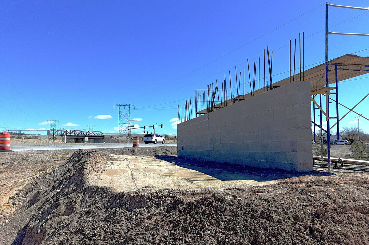The concrete wall where the eagle now sits, was constructed more than a year ago. At the time, ...