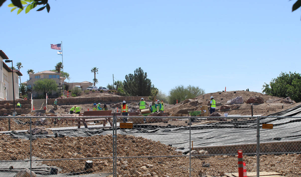 Ron Eland/Boulder City Review The xeriscape project is nearing completion at the Bureau of Recl ...