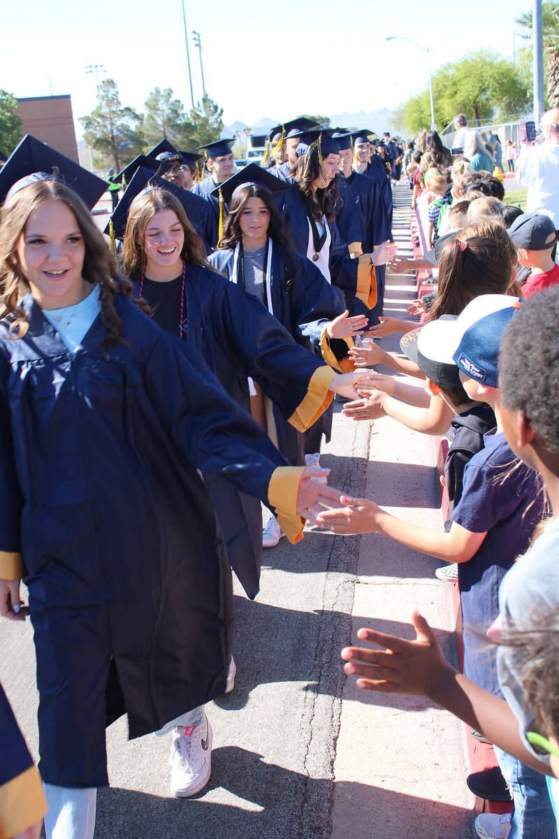 Ron Eland/Boulder City Review BCHS’ annual Grad Walk is one of those rare events that brings ...