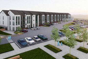 Courtesy image An artist's rendition of what the proposed affordable senior housing complex wil ...