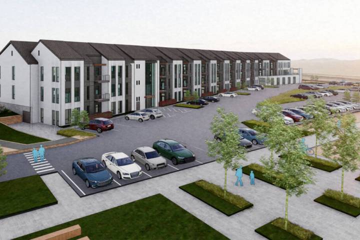 Courtesy image An artist's rendition of what the proposed affordable senior housing complex wil ...
