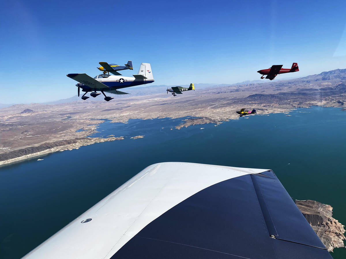 Photo courtesy Lola Edwards The Boulder City Veterans Flying Group, seen here making a pass ove ...