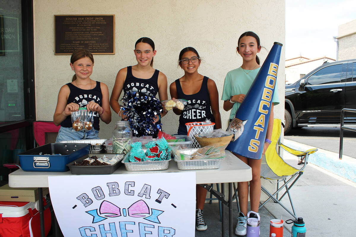 Ron Eland/Boulder City Review Members of the Garrett Junior High Bobcat cheerleading team were ...