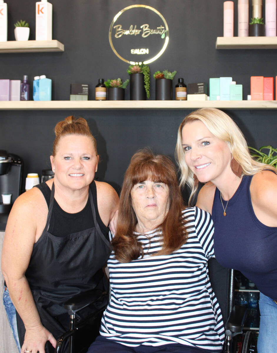 Ron Eland/Boulder City Review Jo Ann Beneda, center, was recently joined by her new business pa ...