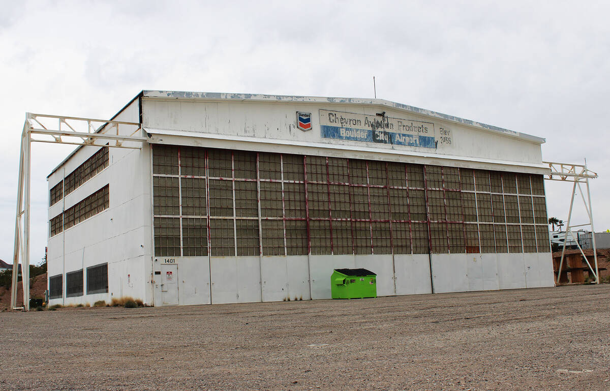 Ron Eland/Boulder City Review The hangar from the original Boulder City Airport is today used a ...