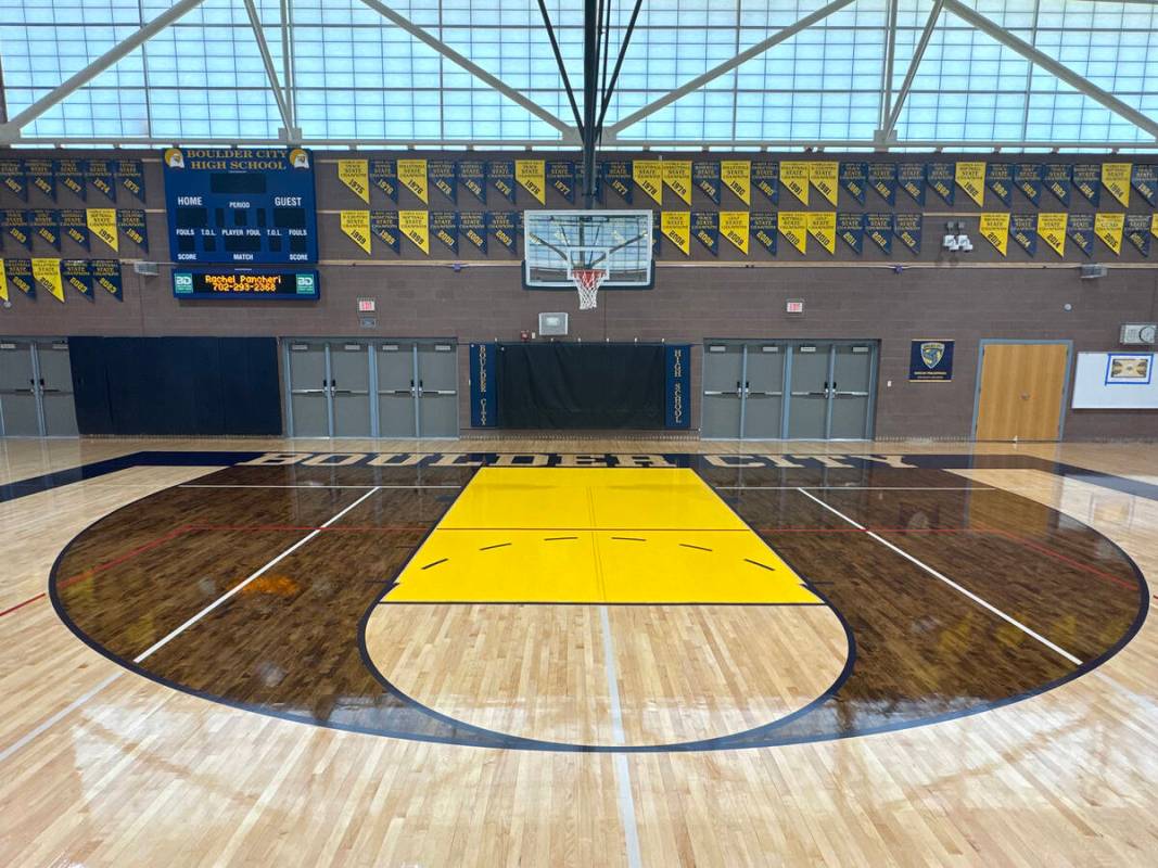 Photos courtesy Boulder City High School Crews were busy this summer replacing the flooring at ...