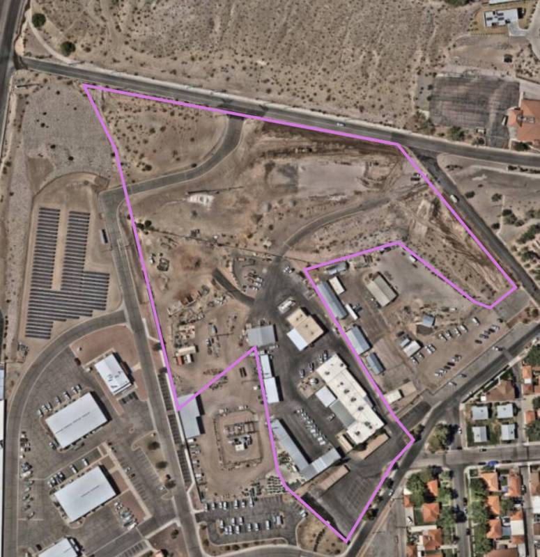 Courtesy photo An overhead view of the City Shops property. The portion being graded is in the ...