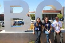 Photos by Ron Eland/Boulder City Review From left, Alexis Sharp, Erin Igoe and Clinton Garvin a ...