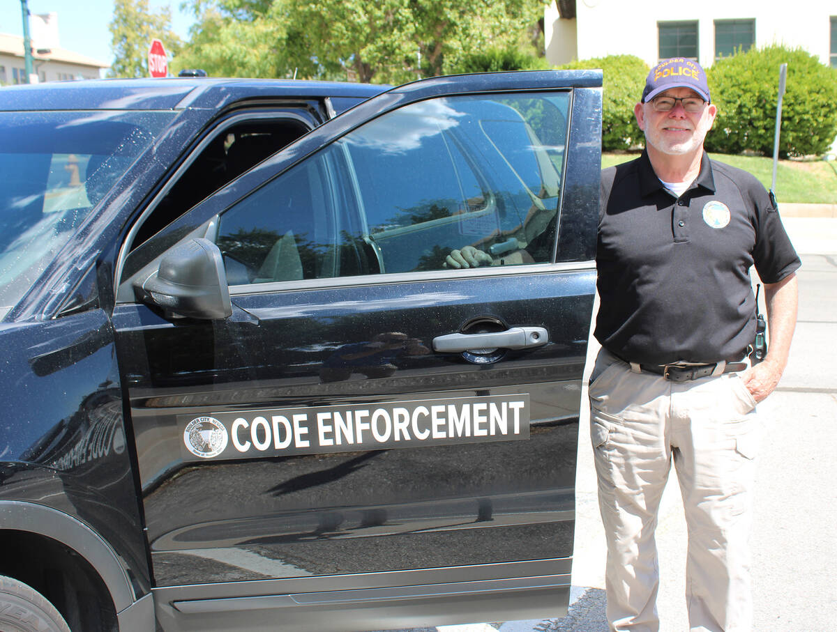 Ron Eland/Boulder City Review Boulder City’s Code Enforcement officer, Pat Richardson, has be ...