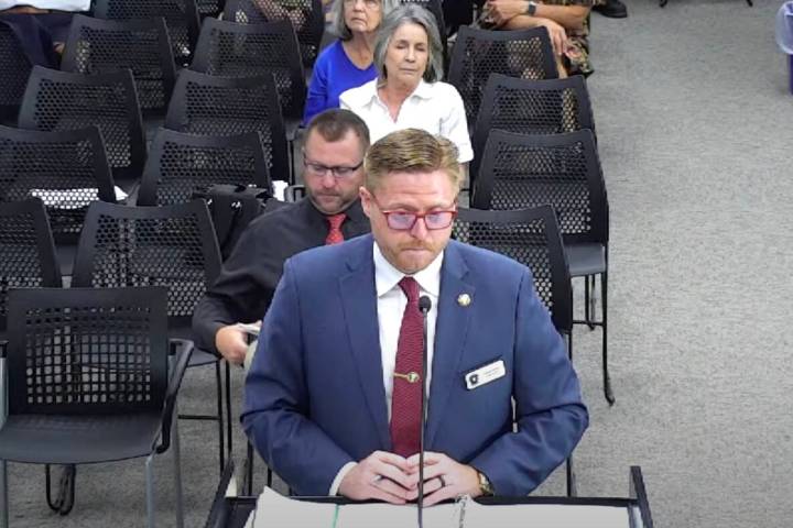 Screenshot Utilities Director Joseph Stubitz addresses the city council.