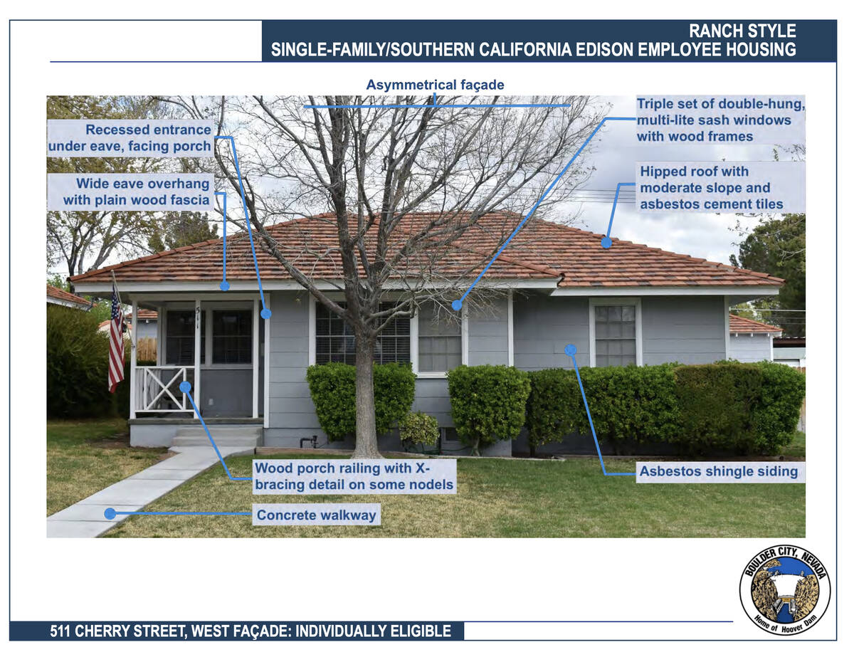 Courtesy of Boulder City An image from the historic preservation guidelines for exterior change ...