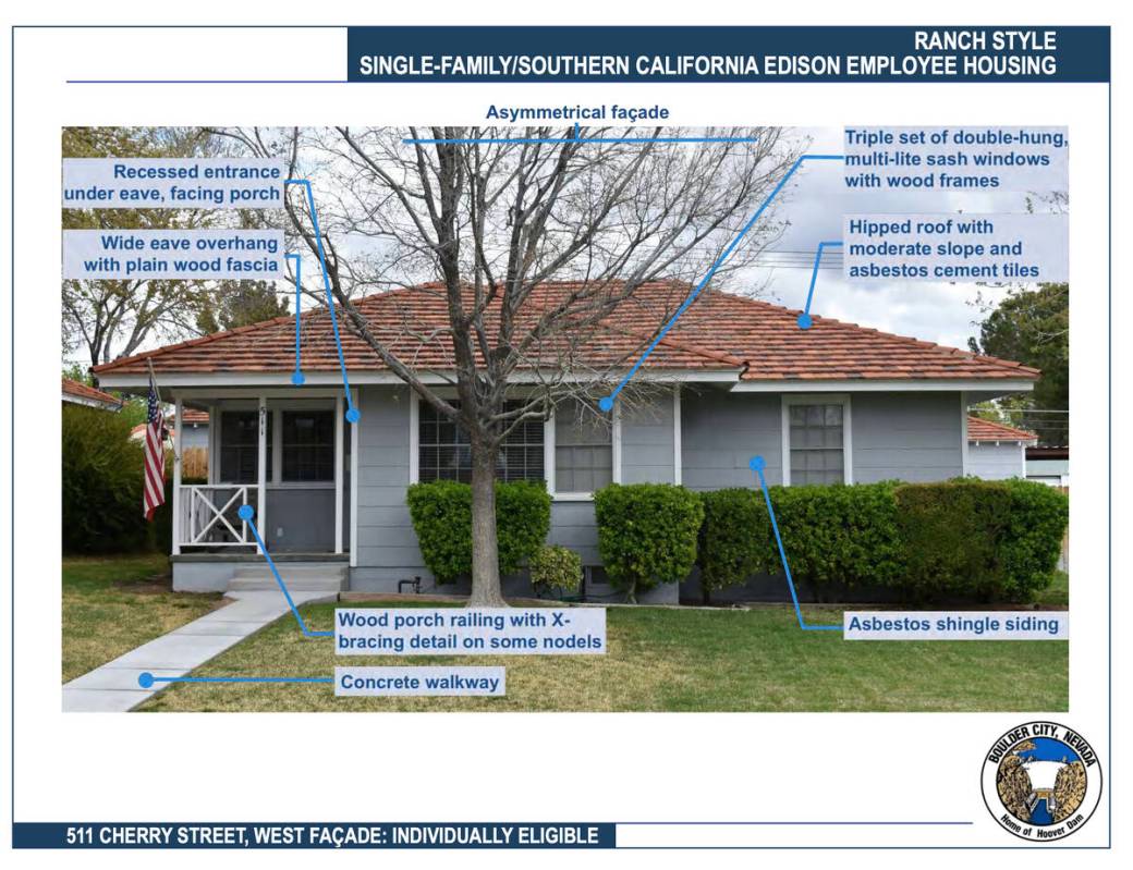 Courtesy of Boulder City An image from the historic preservation guidelines for exterior change ...