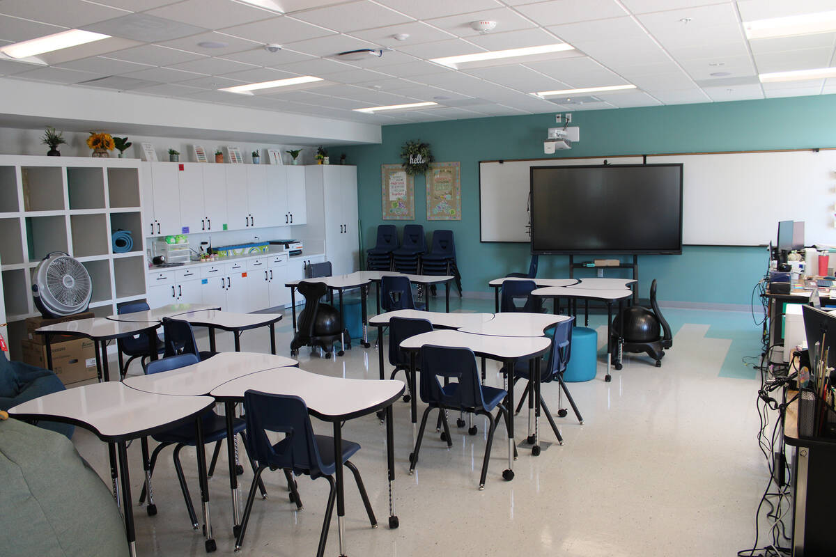 Ron Eland/Boulder City Review A look inside one of the school’s four classrooms. Students wil ...