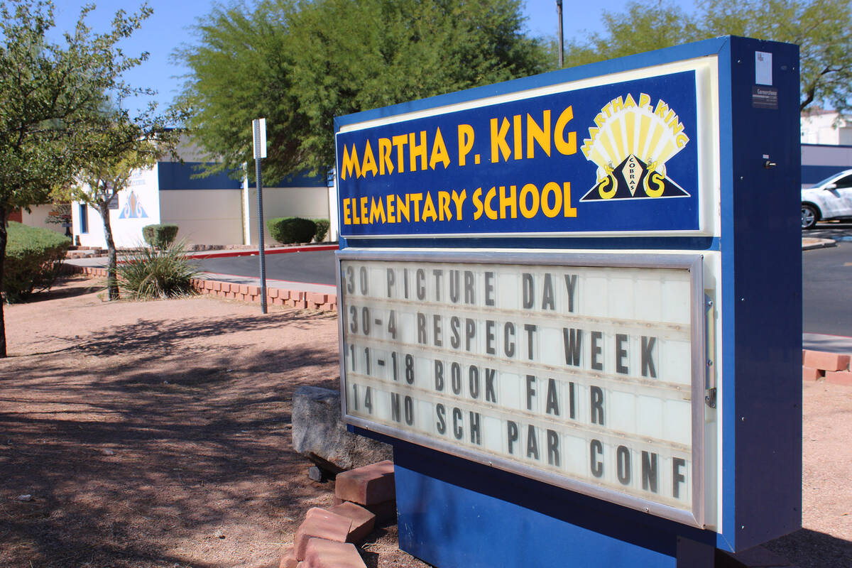 Ron Eland/Boulder City Review Martha King Elementary School saw a drop in enrollment of 28 stud ...