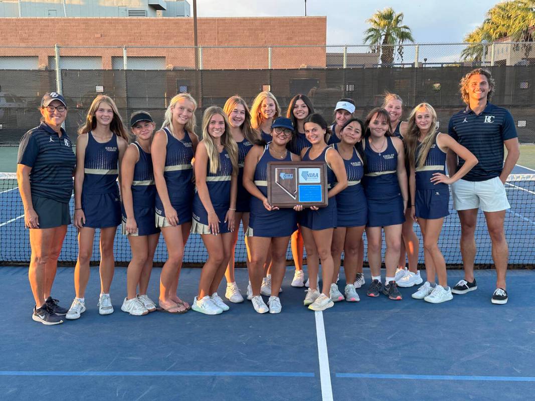 Photos courtesy Andy Huxford Boulder City High School tennis celebrates a 3A Southern regional ...