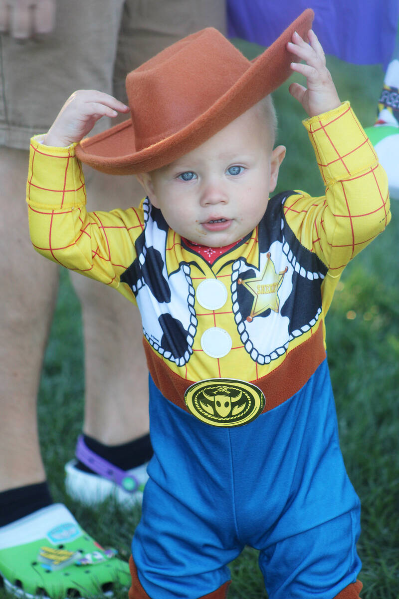 Lincoln Spencer, 1, did his best Woody impression from “Toy Story.”