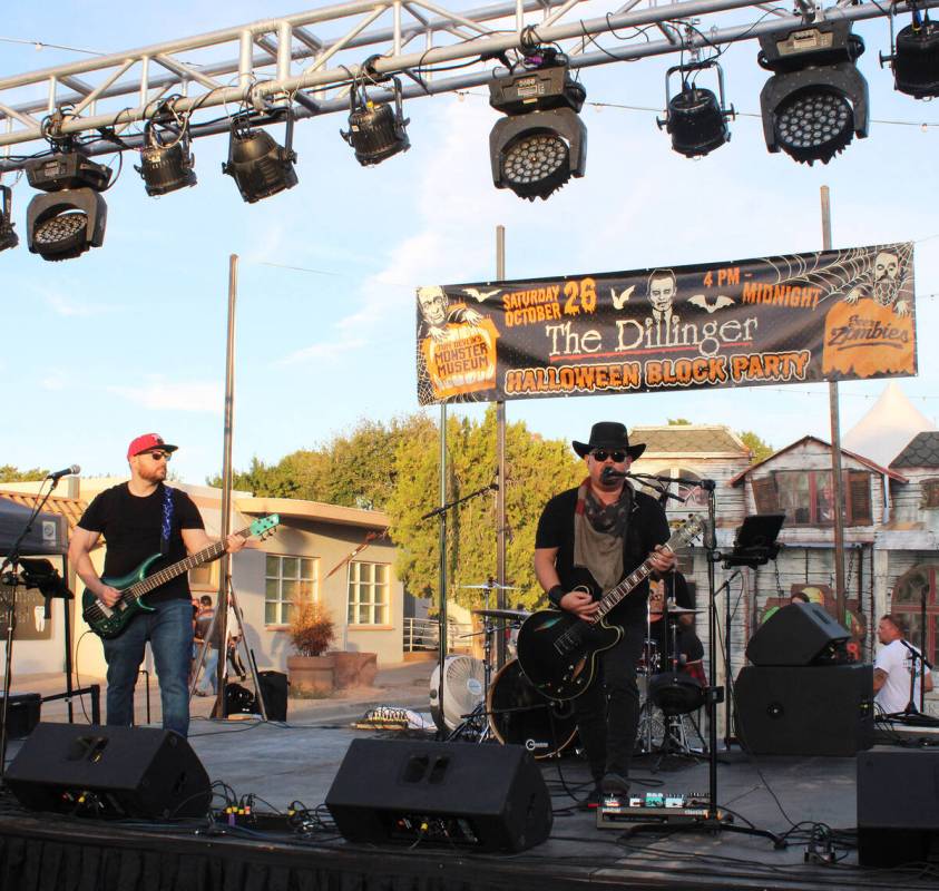 Dee Fong entertained the audience early on at Saturday’s block party on Arizona Street.