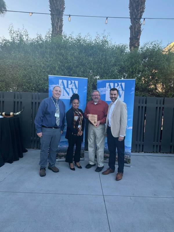 Photo courtesy of Boulder City Left to right: Scott Carey, Senior Planner, City of Sparks; Nake ...