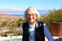 Sara Denton outside of her Boulder City home. She turns 100 on Nov. 12.