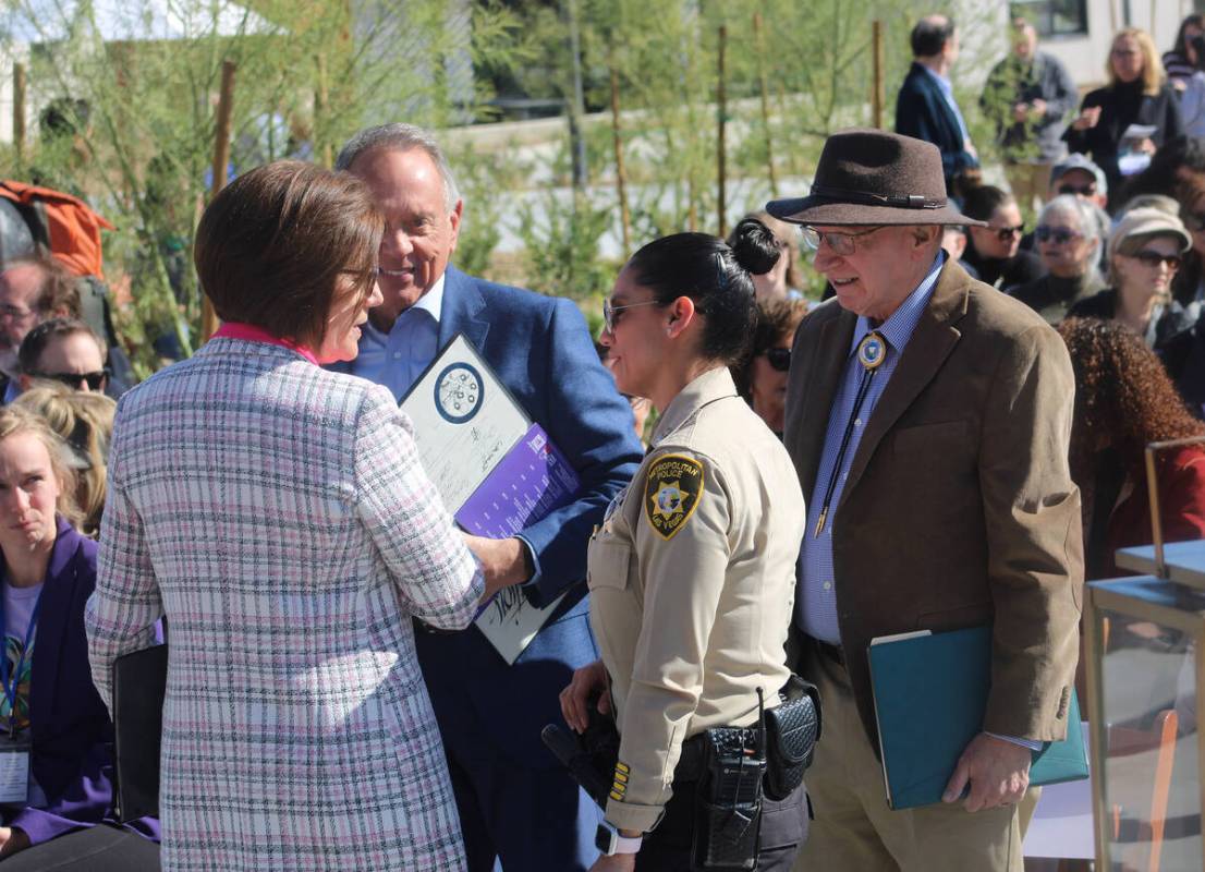 Ron Eland/Boulder City Review U.S. Sen. Catherine Cortez Masto, Clark County Commissioner James ...